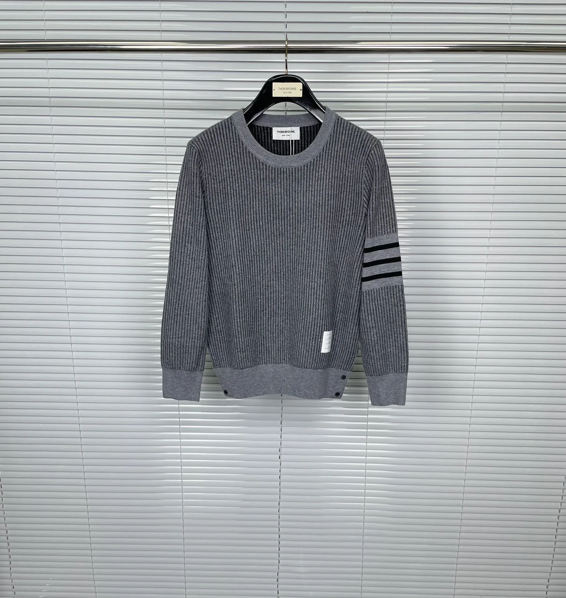 🔥🔥p125 Thom Browne ➡️ ， Retro Same Style Versatile : Light Gray Dark Gray Size：M-2XL